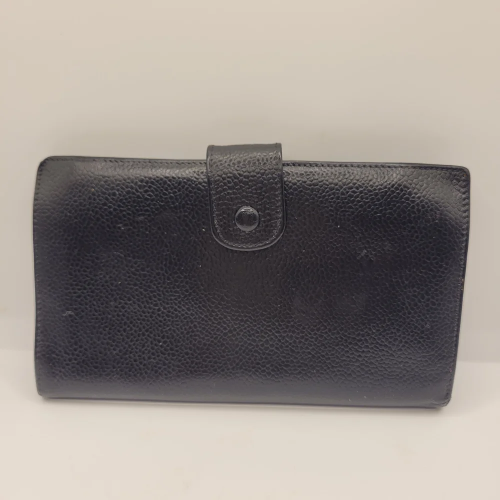 Chanel Caviar Circa 1997 CC Logo Wallet